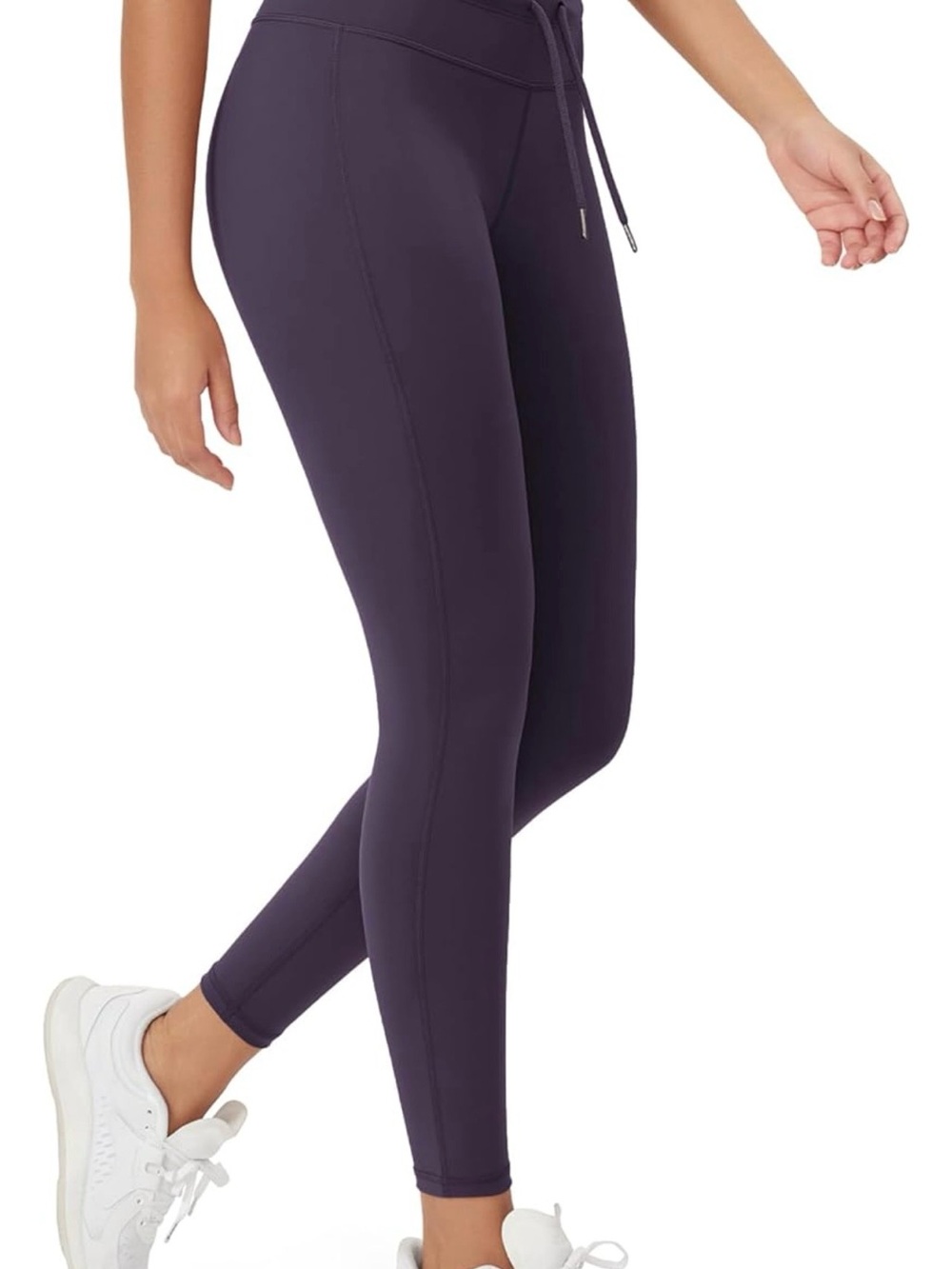 Sleek High-Waist Leggings in Deep Purple